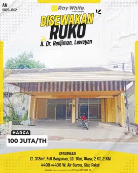 Disewakan Ruko Di Laweyan Solo Cocok Untuk Kantor Dan Toko