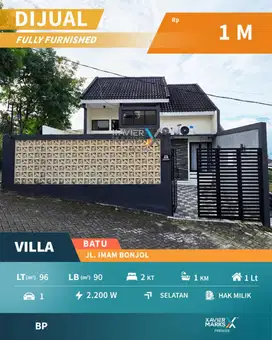 Dijual Rumah Villa Furnish Dekat Wisata di Kota Batu Ada Private Pool