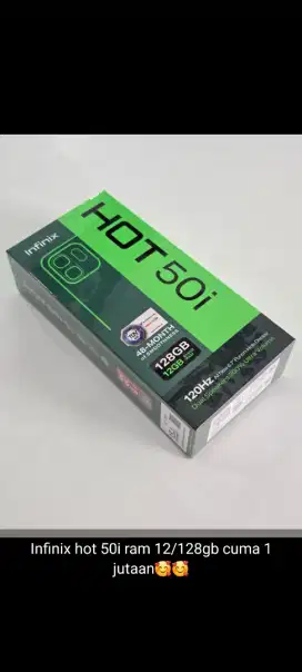 Infinix HOT 50I Ram 12/128 Bisa cicilan DP mulai 0 syarat KTP aja!!
