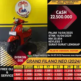 YAMAHA GRAND FILANO NEO TH 2024 PLAT JKT BISA CASH / KREDIT