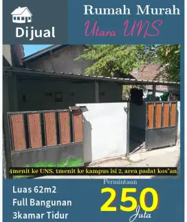 Rumah 62 utara UNS solo