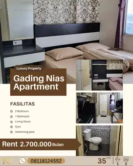 Tinggal Mewah & Strategis di Apartemen Gading Nias – Sewa MURAH!!