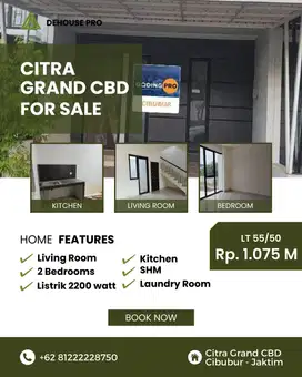 Rumah milenial 2 lt like new Citra Grand CBD Cibubur siap huni