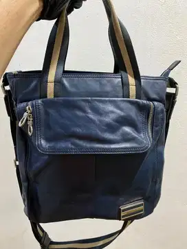 Slingbag totebag bally navy leather good quality