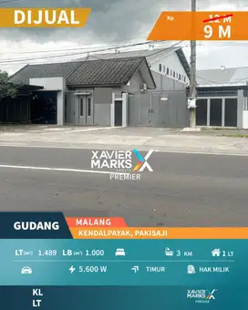 Dijual Gudang Luas Siap Pakai di Jalan Raya Kendalpayak, Malang