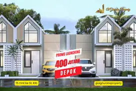 DEPOK, RUMAH 3 KAMAR 400 JTAN LINGKUNGAN MUSLIM DEKAT STASIUN DAN TOL
