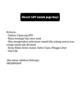 DICARI ART JAGA BAYI DAN SERABUTAN