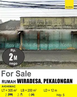 DIJUAL RUMAH DI WIRADESA PEKALONGAN A4046