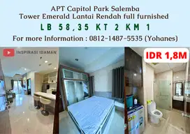 APT Capitol Park Salemba tower Emerald lantai rendah full furnished