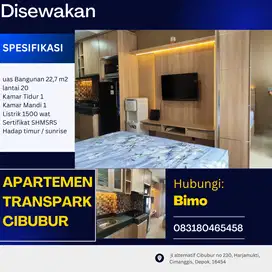 Sewa Apartemen Transpark Cibubur Studio Bulanan/Harian/Tahunan
