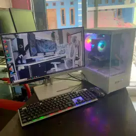 PC set Gaming Grafis i7 RAM 16 SSD 256 VGA 4GB + LED 22in FHD Key RGB