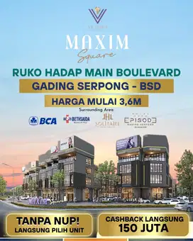 Ruko Maxim Square Ruko Hadap Jalan Boulevard Gading Serpong