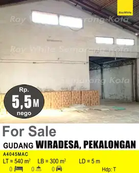 DIJUAL GUDANG DI WIRADESA PEKALONGAN A4045