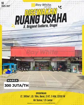 Disewakan Ruang Usaha Di Solobaru Kawasan Bisnis Dekat Mall