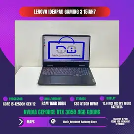 LENOVO IDEAPAD GAMING 3 15IAH7 CORE I5-12500U NVIDIA RTX 3050 RAM 16GB