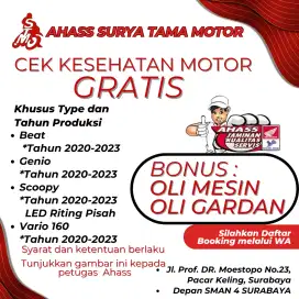Cek Kesehatan Motor Gratis