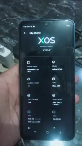 Infinix note 12 ram 8+5/256