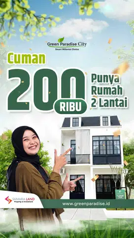Modal 200ribu punya rumah 2Lantai Dekat Stasiun Parung Panjang dan Tol