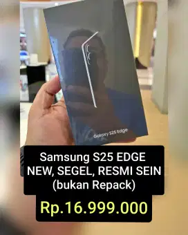 Rp.16.999.000 ‼️
Samsung S25 EDGE 12/512 gb
BARU , SEGEL , RESMI SEIN