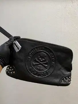 Clutch philip plein logo tengkorak leather good quality