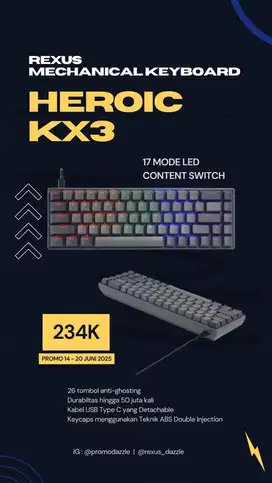 Keyboard mechanical rexus KX4