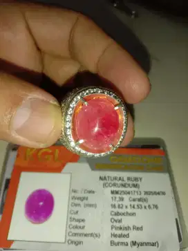 Ruby Burma 17ct+