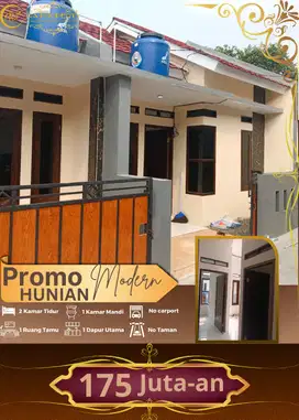 Rumah murah 2 kamar 175 jutaan akses strategis 10 menit dari stasiun