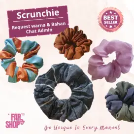 Paket Usaha scrunchie kain premium — random atau pilih warna & bahan |