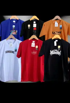 Paket usaha baju kaos pria wanita 70 pcs