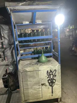 Gerobak bensin dan botol2