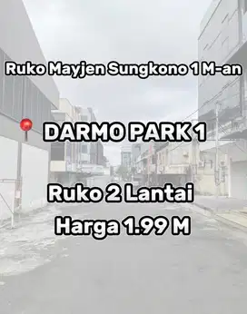 Jual cepat ruko darmo park mayjen sungkono dkt hr muhammad