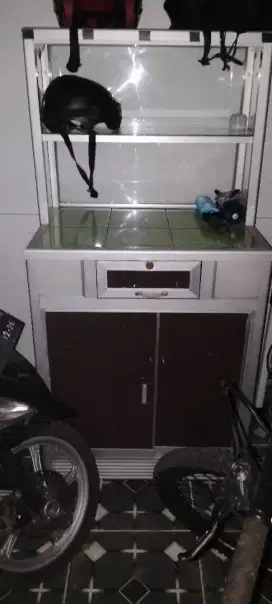 Jual gerobak etalase usaha almunium