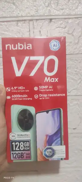 Nubia V70 Max 6/128 garansi resmi