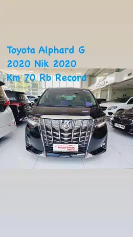 Toyota Alpharf G Nik 2020 Black on beige Siap Pakai