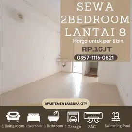 2BR sewa unfurnished lt 8 apartemen bassura city