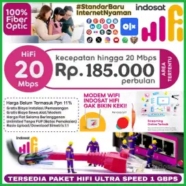 Pasang Wifi Murah Hifi Indosat Instalasi Dulu Baru Bayar
