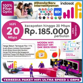 Pasang Wifi Murah Hifi Indosat Instalasi Dulu Baru Bayar