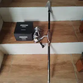Joran pancing laut kuat baru joran ogawa lizard reel kenzi sansui 5000