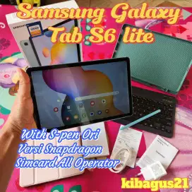 Samsung Galaxy Tab S6 lite 4G RAM 4/128GB Fullset mulus like new