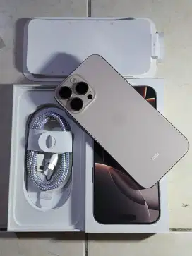I Phone 16 Pro Max 256Gb IBOX, warna Dessert, 4/6/2025, 100% Mulus