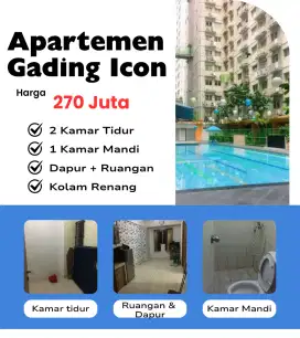 Jual Cepat dan Murah ! Apartemen Gading Icon 2BR
