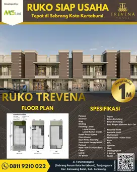 RUKO TREVENA 2,5 LT. (SEBRANG KOTA KERTABUMI) di KARAWANG BARAT