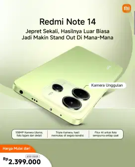 Redmi Note 14 Promo New Garansi resmi segel