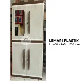 Lemari Plastik 4 Susun Kaca
