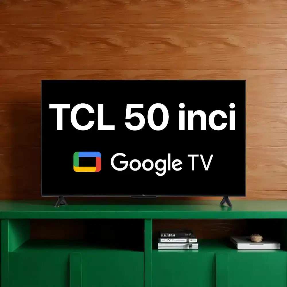 TV TCL GoogleTV 50inch 4K UHD - masih baru segel