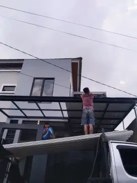 Kanopi atap alderon dobel layar