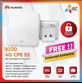 Modem Router 4g Huawei B320 Unlock all GSM Plus Antena