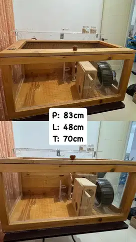 Jual kandang kayu untuk hamster, landak mini, reptil, dll