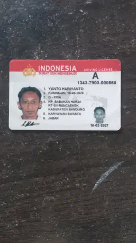 Driver Sim A siap kerja