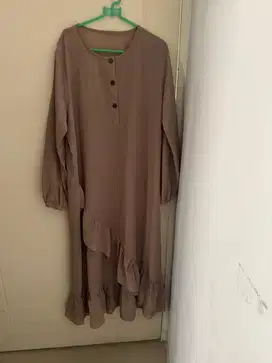 Tunik panjang warna coklat muda